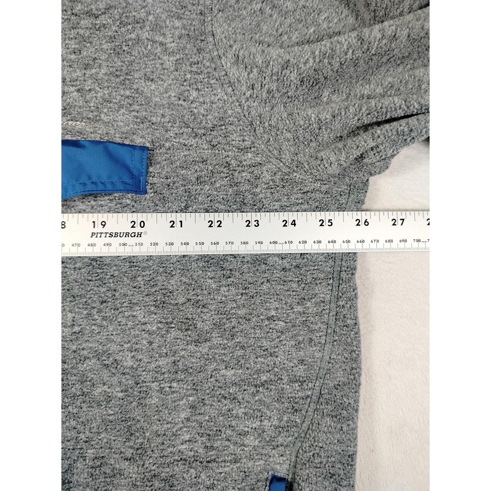 Eddie Bauer Pullover Mens XL Gray Snap Fleece Mock Neck Pocket Casual Gorpcore - Picture 9 of 10